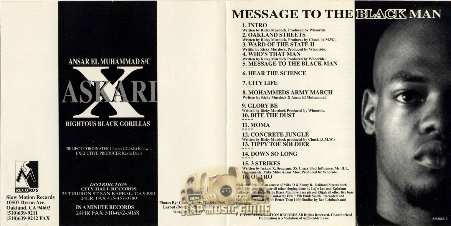 Askari X - Message To The Black Man: 1st Press. CD | Rap Music Guide